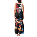 Custom Blues And Bombers Football Tank Maxi Dress 2024 Together Sporty