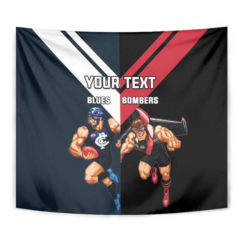 Custom Blues And Bombers Football Tapestry 2024 Together Sporty