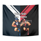 Custom Blues And Bombers Football Tapestry 2024 Together Sporty
