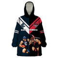 Custom Blues And Bombers Football Wearable Blanket Hoodie 2024 Together Sporty