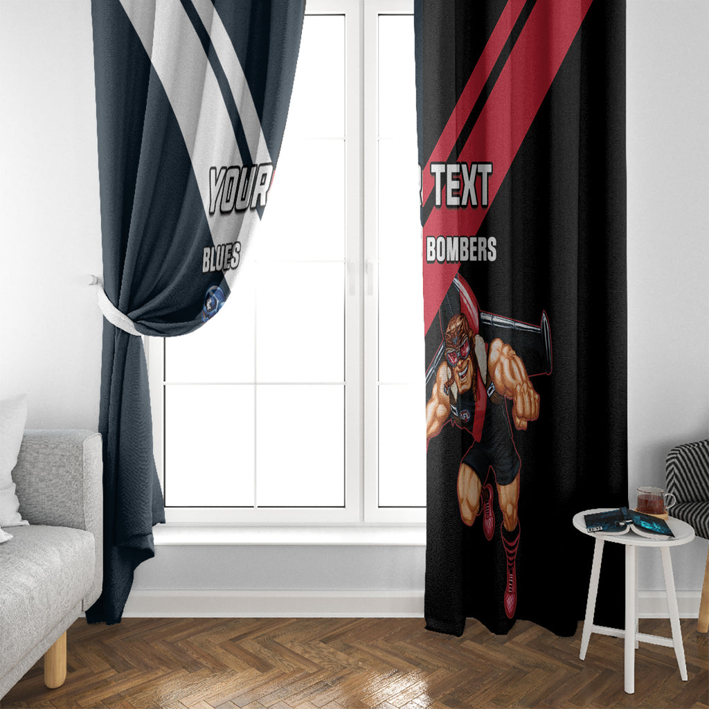 Custom Blues And Bombers Football Window Curtain 2024 Together Sporty