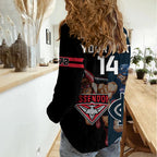 Custom Blues And Bombers Football Women Casual Shirt 2024 Together Sporty