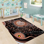 Australia NAIDOC Week Area Rug Happy 50th Anniversary Brown Version