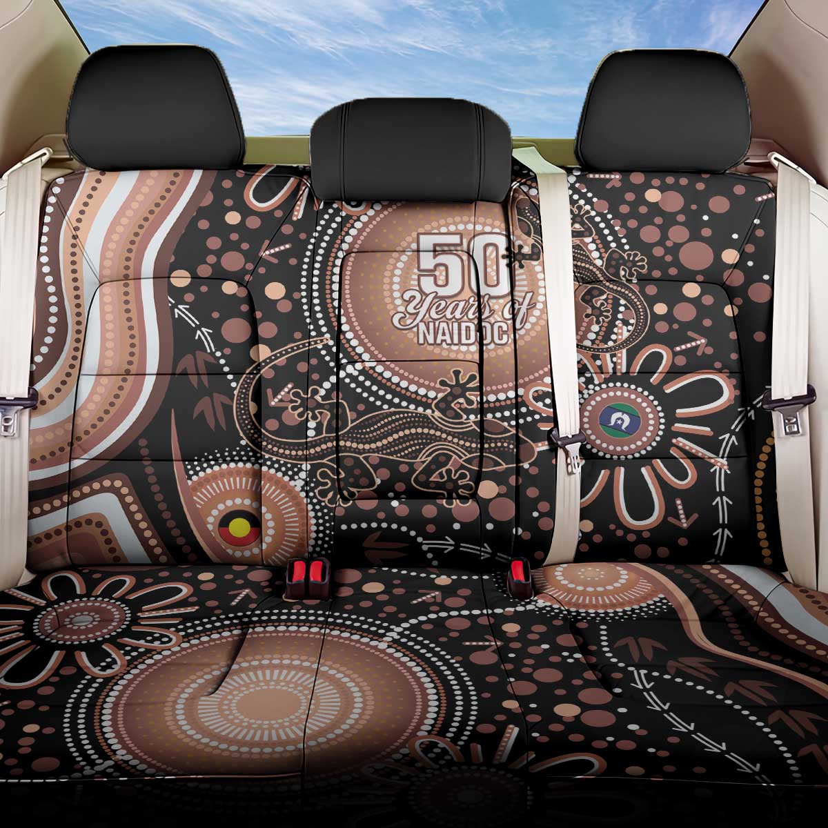 Australia NAIDOC Week Back Car Seat Cover Happy 50th Anniversary Brown Version
