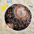 Australia NAIDOC Week Beach Blanket Happy 50th Anniversary Brown Version