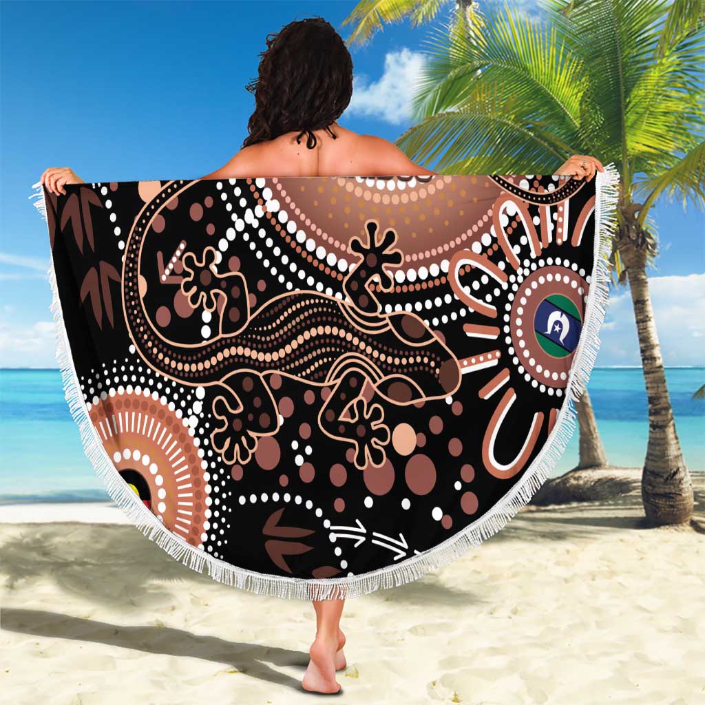 Australia NAIDOC Week Beach Blanket Happy 50th Anniversary Brown Version