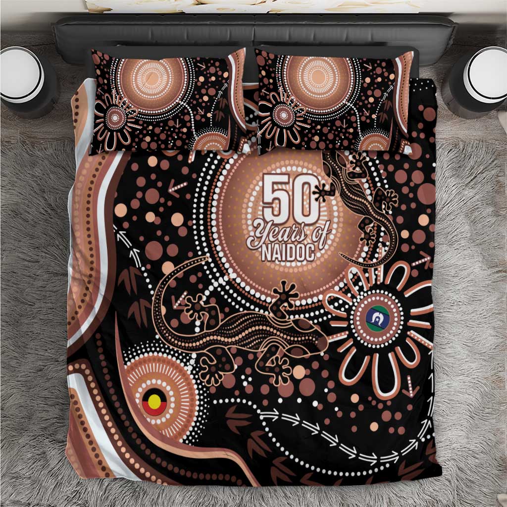 Australia NAIDOC Week Bedding Set Happy 50th Anniversary Brown Version