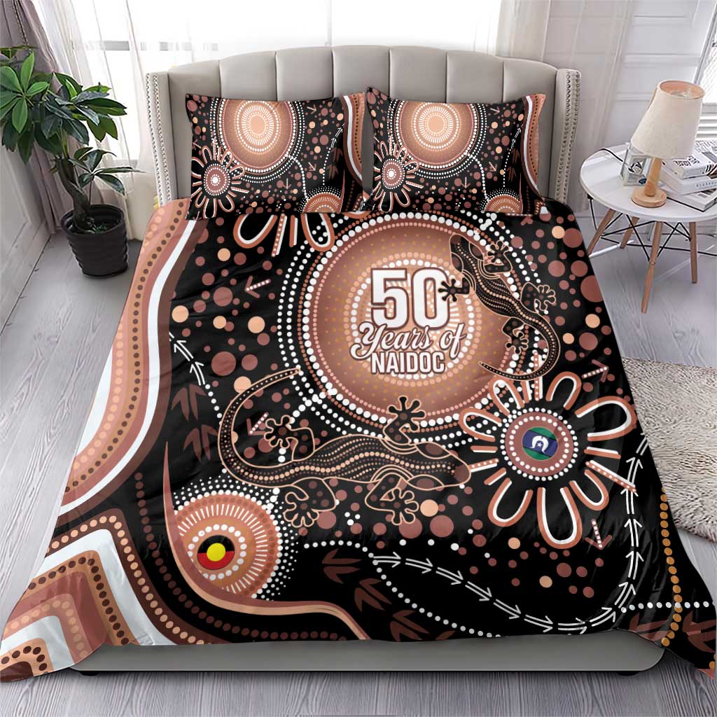 Australia NAIDOC Week Bedding Set Happy 50th Anniversary Brown Version