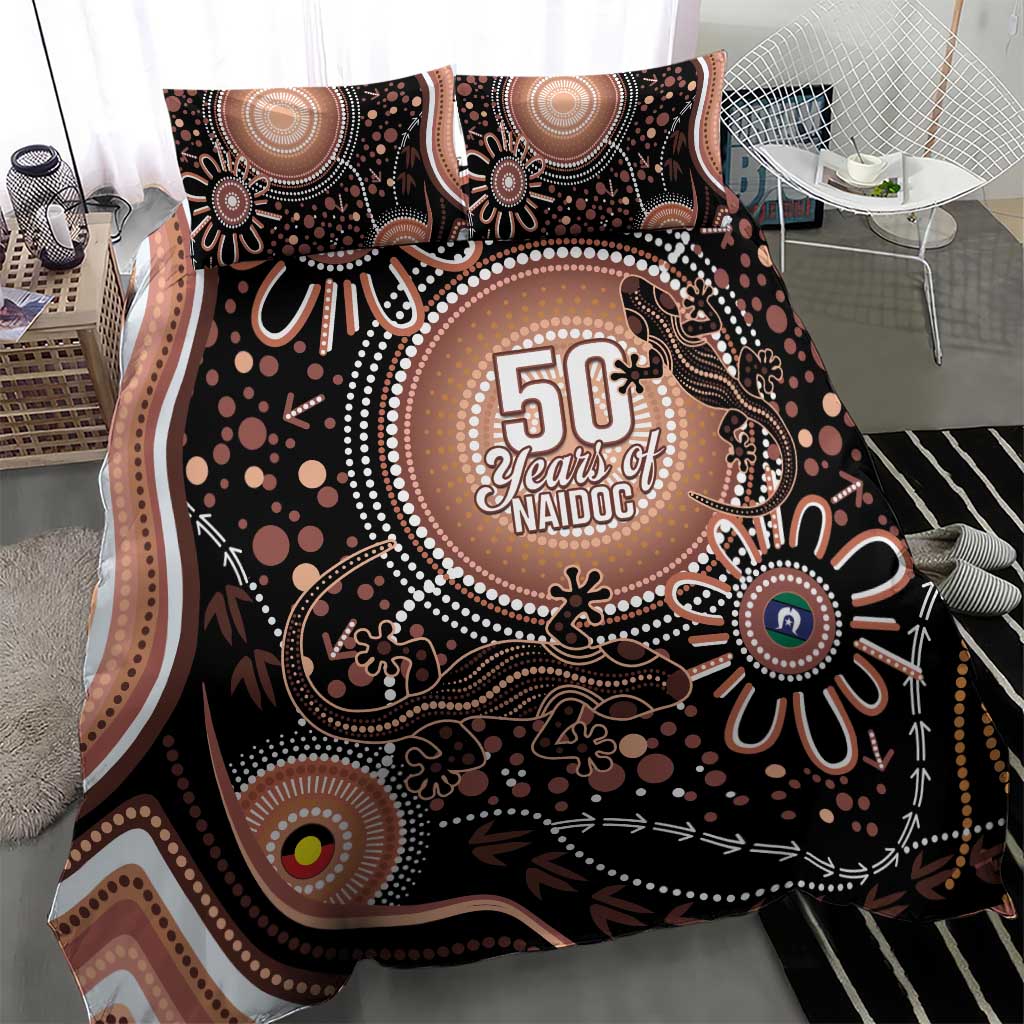 Australia NAIDOC Week Bedding Set Happy 50th Anniversary Brown Version