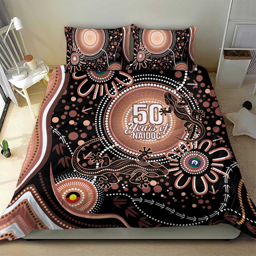 Australia NAIDOC Week Bedding Set Happy 50th Anniversary Brown Version