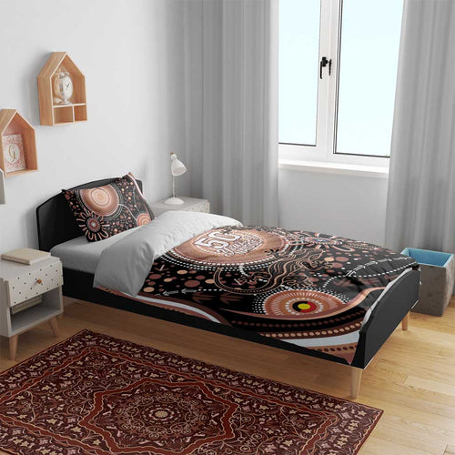 Australia NAIDOC Week Bedding Set Happy 50th Anniversary Brown Version
