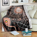 Australia NAIDOC Week Blanket Happy 50th Anniversary Brown Version