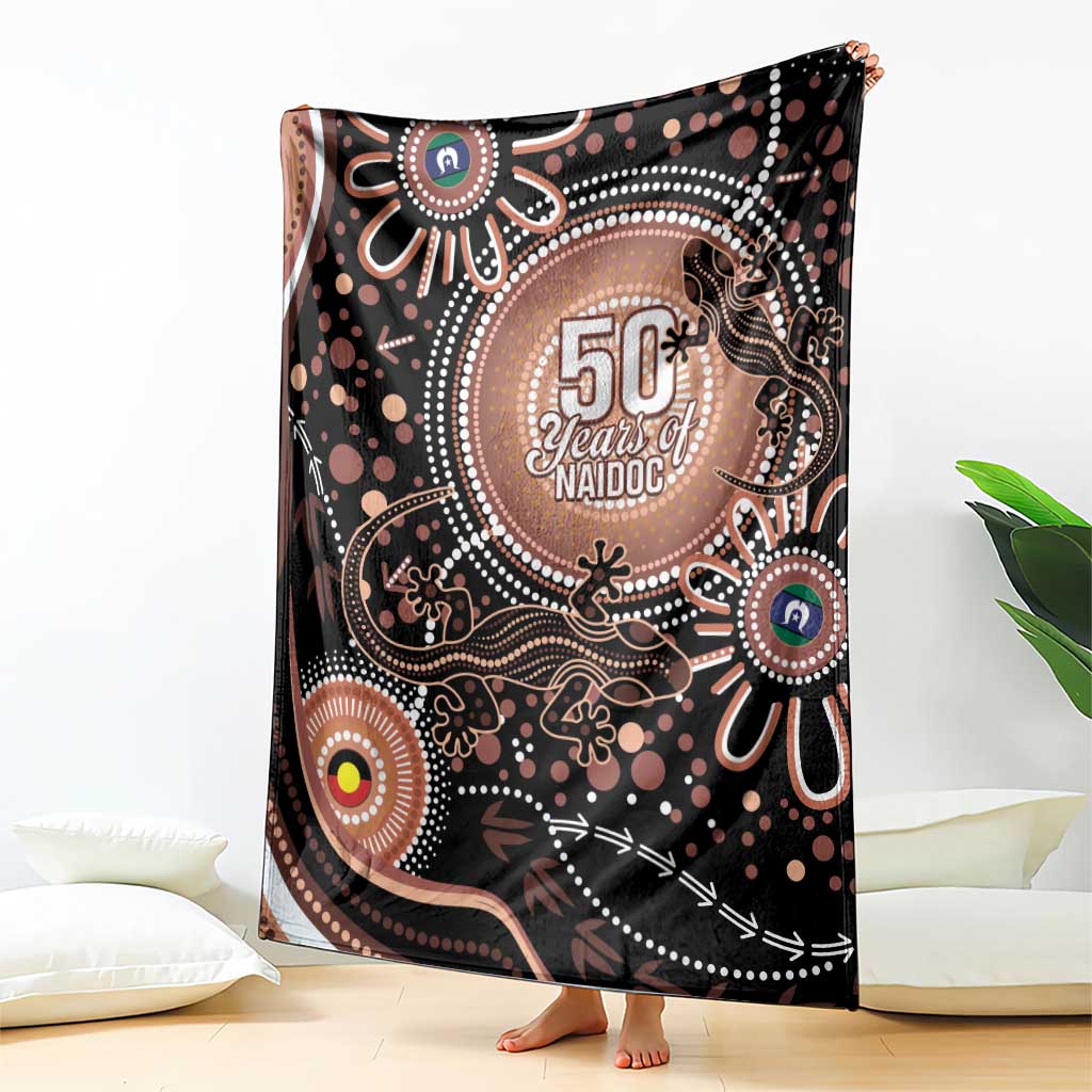 Australia NAIDOC Week Blanket Happy 50th Anniversary Brown Version