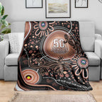 Australia NAIDOC Week Blanket Happy 50th Anniversary Brown Version