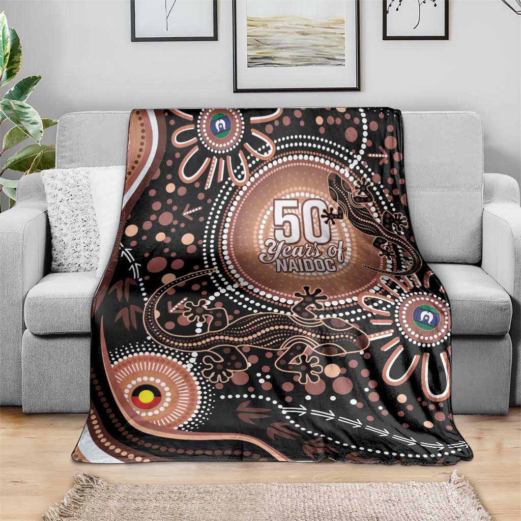 Australia NAIDOC Week Blanket Happy 50th Anniversary Brown Version