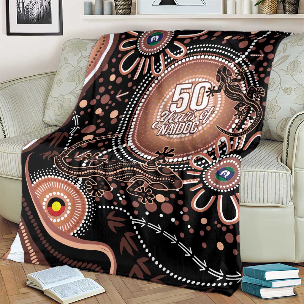 Australia NAIDOC Week Blanket Happy 50th Anniversary Brown Version