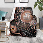 Australia NAIDOC Week Blanket Happy 50th Anniversary Brown Version