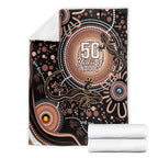 Australia NAIDOC Week Blanket Happy 50th Anniversary Brown Version