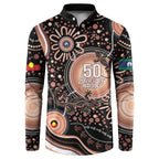 Australia NAIDOC Week Button Sweatshirt Happy 50th Anniversary Brown Version