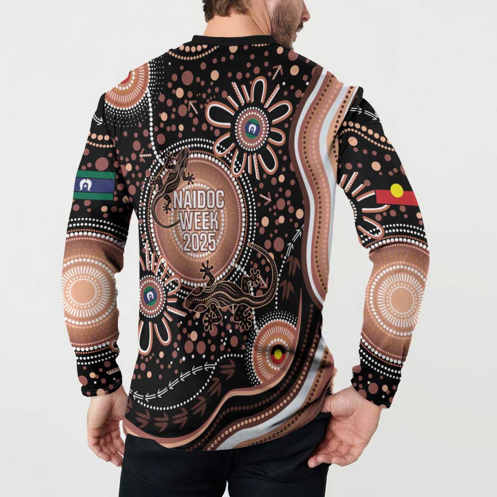 Australia NAIDOC Week Button Sweatshirt Happy 50th Anniversary Brown Version