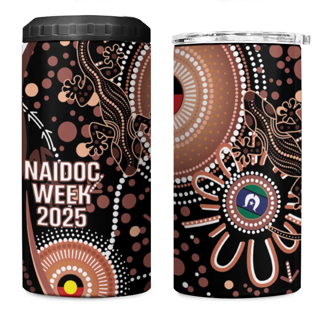 Australia NAIDOC Week 4 in 1 Can Cooler Tumbler Happy 50th Anniversary Brown Version