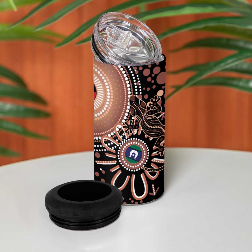 Australia NAIDOC Week 4 in 1 Can Cooler Tumbler Happy 50th Anniversary Brown Version