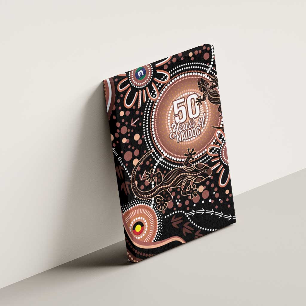 Australia NAIDOC Week Canvas Wall Art Happy 50th Anniversary Brown Version