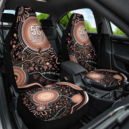 Australia NAIDOC Week Car Seat Cover Happy 50th Anniversary Brown Version