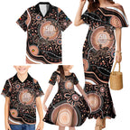 Australia NAIDOC Week Family Matching Mermaid Dress and Hawaiian Shirt Happy 50th Anniversary Brown Version