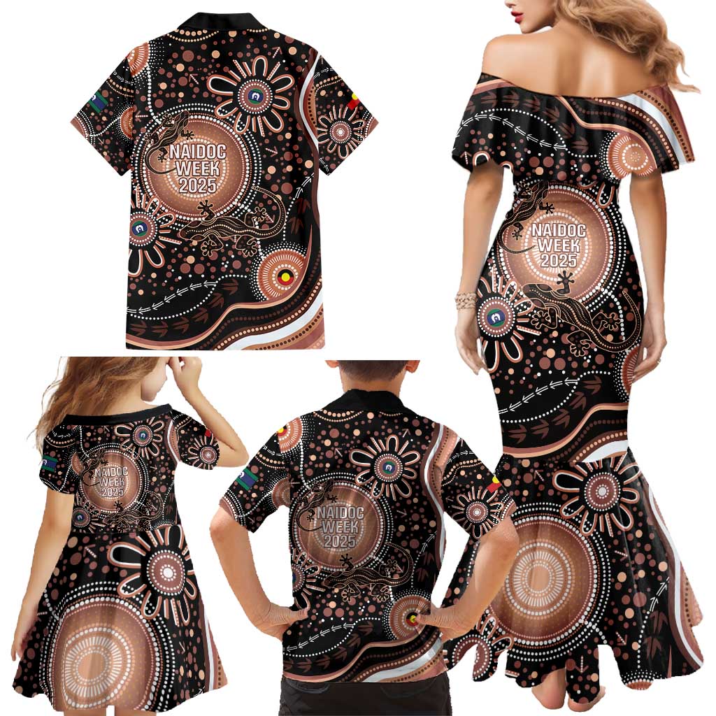Australia NAIDOC Week Family Matching Mermaid Dress and Hawaiian Shirt Happy 50th Anniversary Brown Version