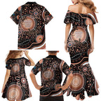 Australia NAIDOC Week Family Matching Mermaid Dress and Hawaiian Shirt Happy 50th Anniversary Brown Version