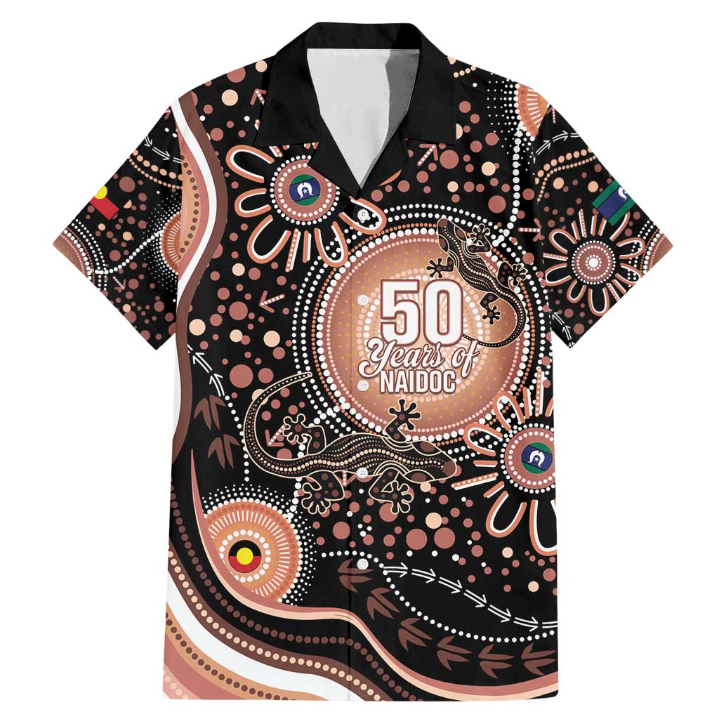 Australia NAIDOC Week Family Matching Mermaid Dress and Hawaiian Shirt Happy 50th Anniversary Brown Version