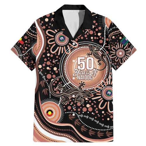 Australia NAIDOC Week Family Matching Mermaid Dress and Hawaiian Shirt Happy 50th Anniversary Brown Version