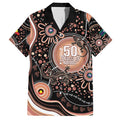 Australia NAIDOC Week Family Matching Summer Maxi Dress and Hawaiian Shirt Happy 50th Anniversary Brown Version