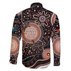 Australia NAIDOC Week Family Matching Summer Maxi Dress and Hawaiian Shirt Happy 50th Anniversary Brown Version