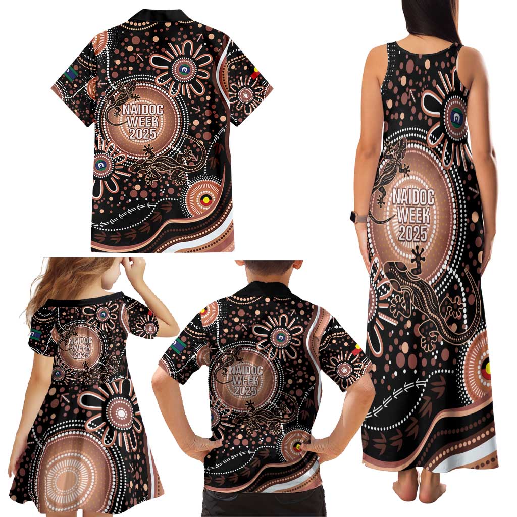 Australia NAIDOC Week Family Matching Tank Maxi Dress and Hawaiian Shirt Happy 50th Anniversary Brown Version