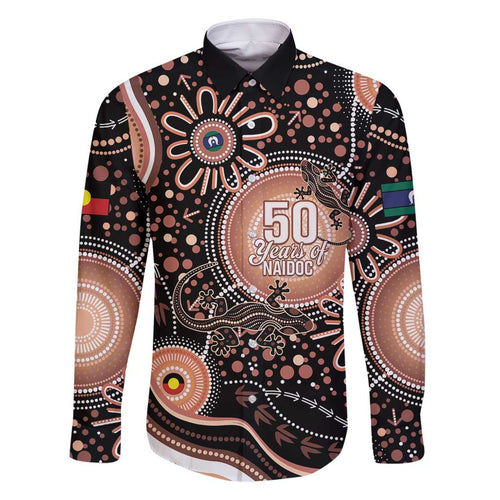 Australia NAIDOC Week Family Matching Tank Maxi Dress and Hawaiian Shirt Happy 50th Anniversary Brown Version