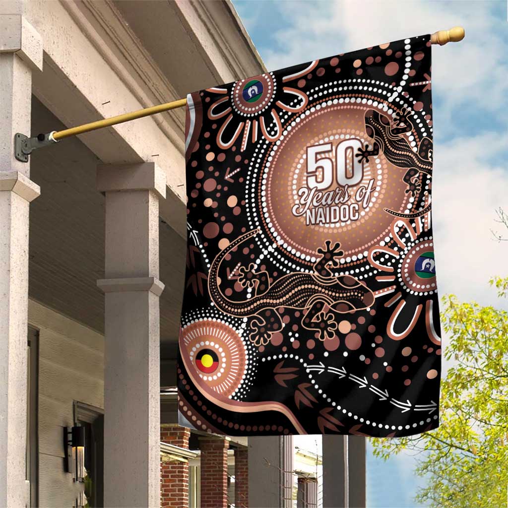 Australia NAIDOC Week Garden Flag Happy 50th Anniversary Brown Version