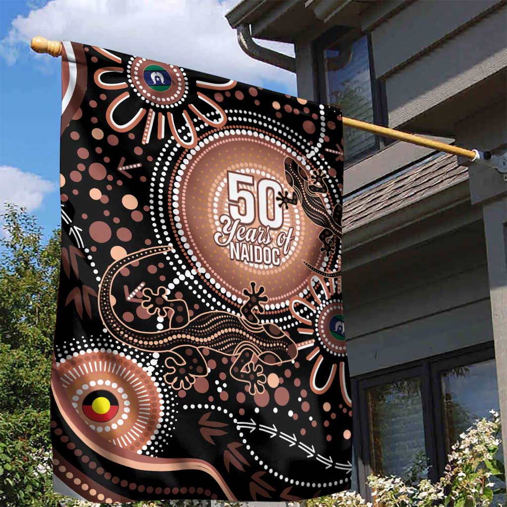 Australia NAIDOC Week Garden Flag Happy 50th Anniversary Brown Version