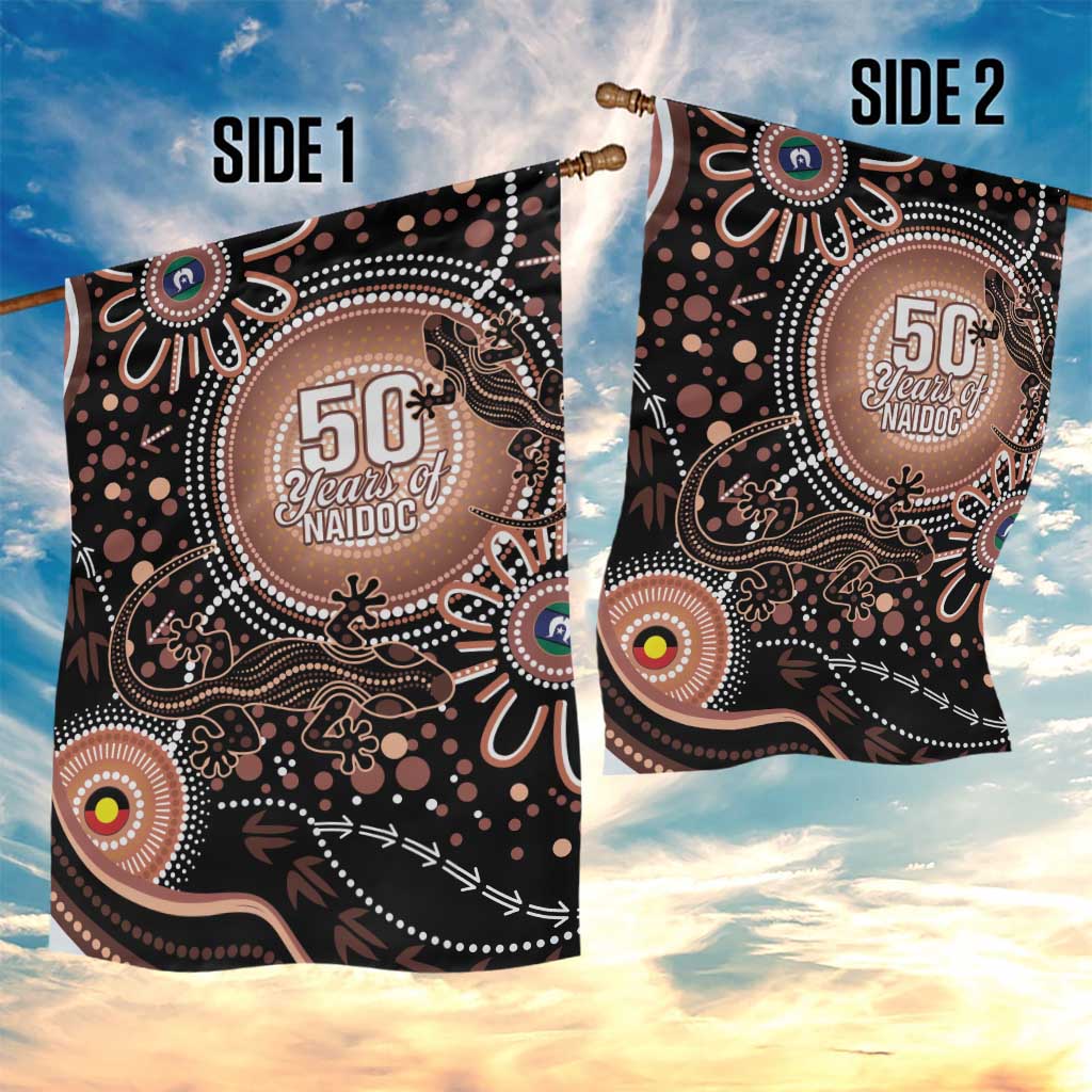 Australia NAIDOC Week Garden Flag Happy 50th Anniversary Brown Version