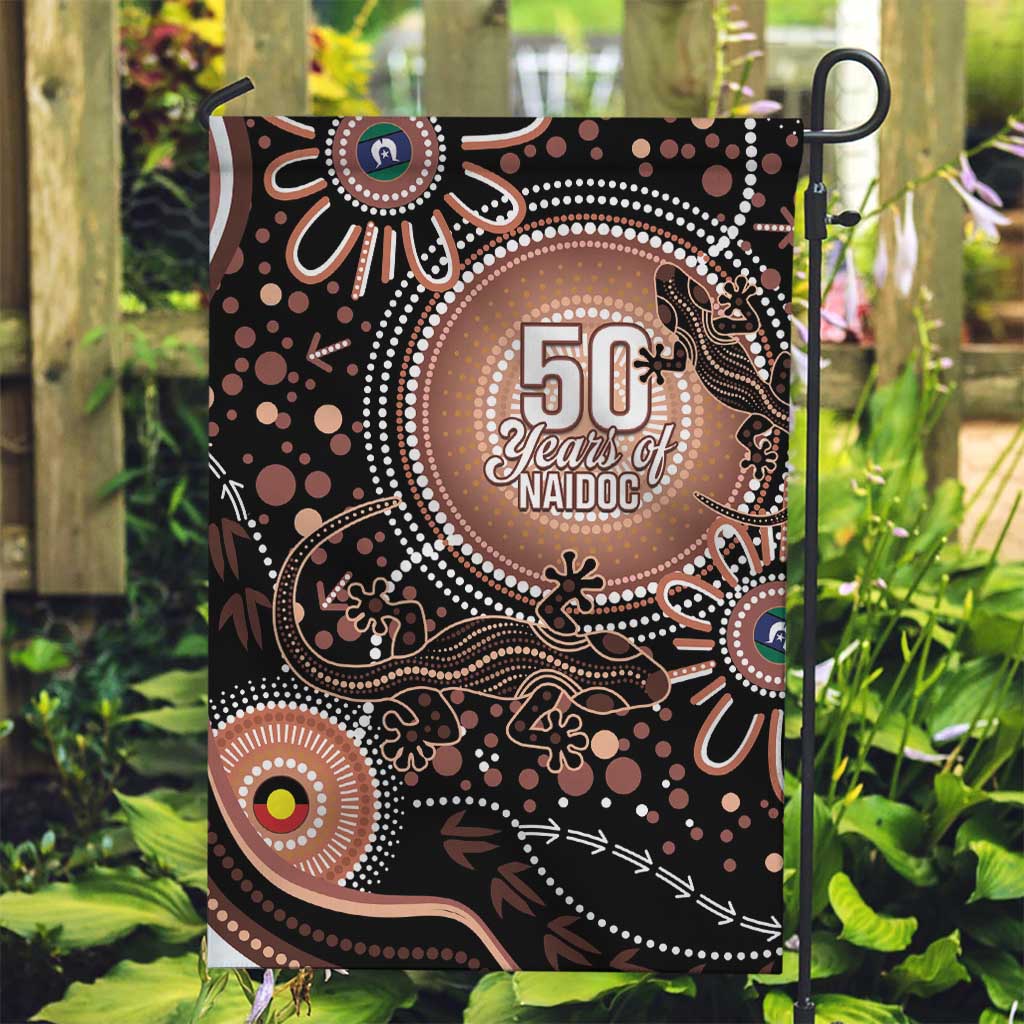 Australia NAIDOC Week Garden Flag Happy 50th Anniversary Brown Version