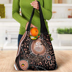 Australia NAIDOC Week Grocery Bag Happy 50th Anniversary Brown Version
