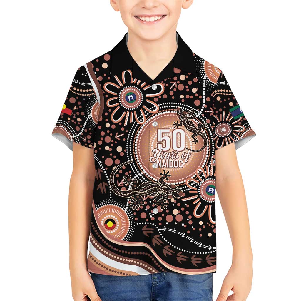 Australia NAIDOC Week Hawaiian Shirt Happy 50th Anniversary Brown Version