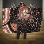 Australia NAIDOC Week Hooded Blanket Happy 50th Anniversary Brown Version