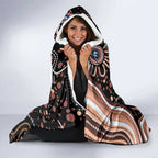 Australia NAIDOC Week Hooded Blanket Happy 50th Anniversary Brown Version