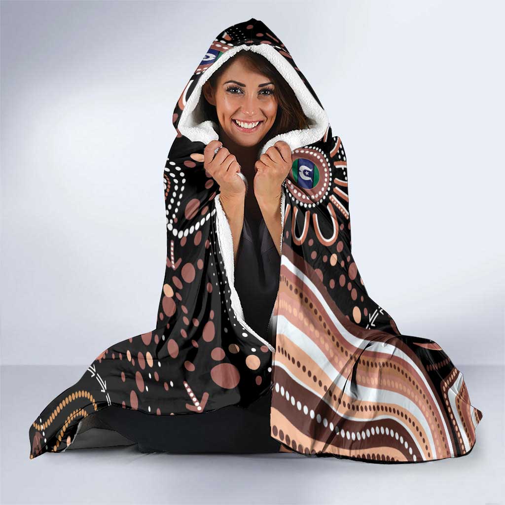 Australia NAIDOC Week Hooded Blanket Happy 50th Anniversary Brown Version
