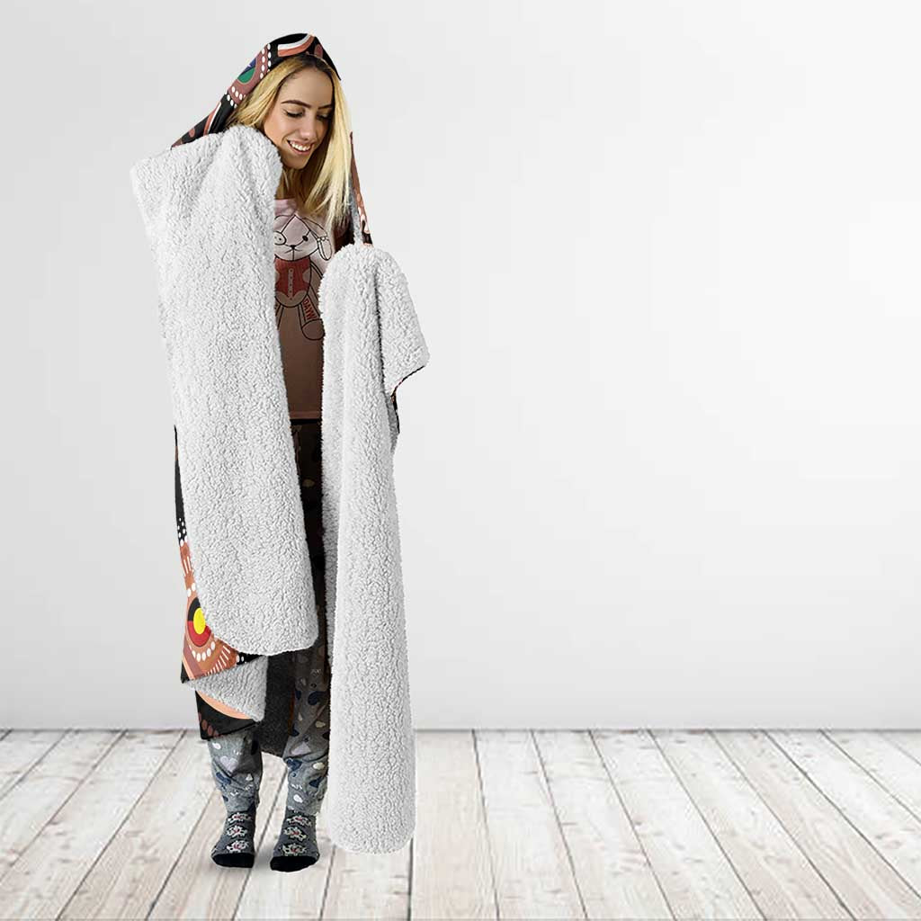 Australia NAIDOC Week Hooded Blanket Happy 50th Anniversary Brown Version
