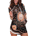 Australia NAIDOC Week Hoodie Dress Happy 50th Anniversary Brown Version