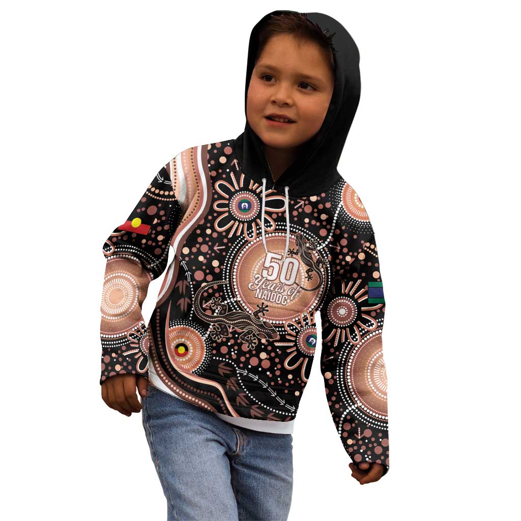 Australia NAIDOC Week Kid Hoodie Happy 50th Anniversary Brown Version