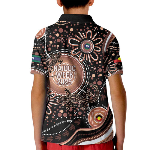 Australia NAIDOC Week Kid Polo Shirt Happy 50th Anniversary Brown Version